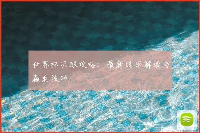 世界杯买球攻略：最新赔率解读与赢利技巧